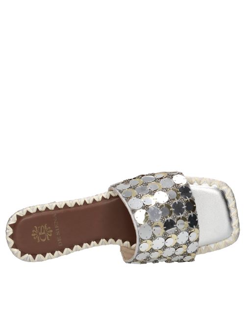 Mules in tessuto e paillettes DE SIENA | 59_24 HERA PAILLETTES & BEADSARGENTO-ORO